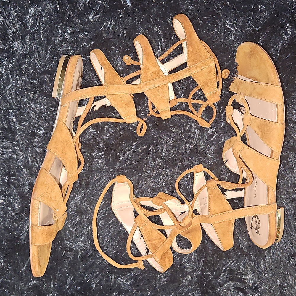 Vince Camuto Cinnamon Suede Gladiator Sandals Size 6.5 Super Cute!